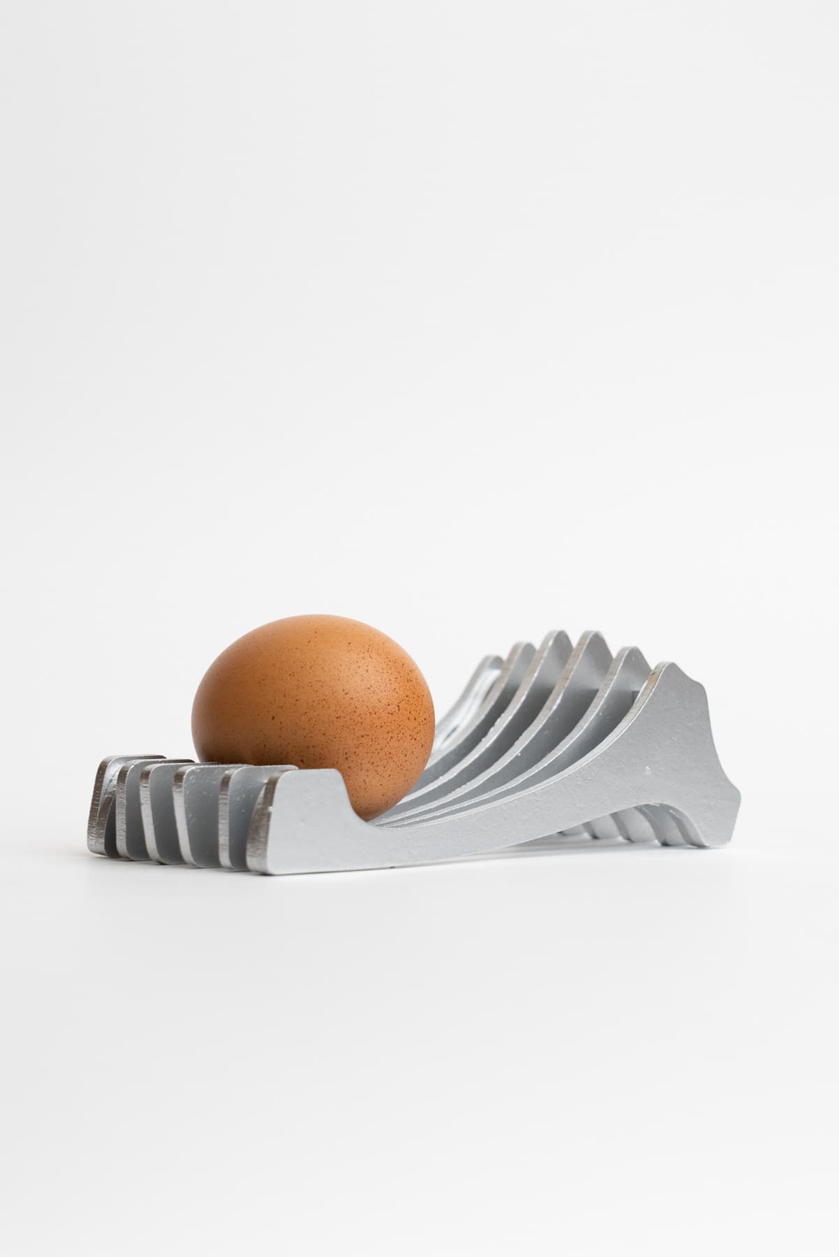 Front view of EggHolder 5 holding an egg.