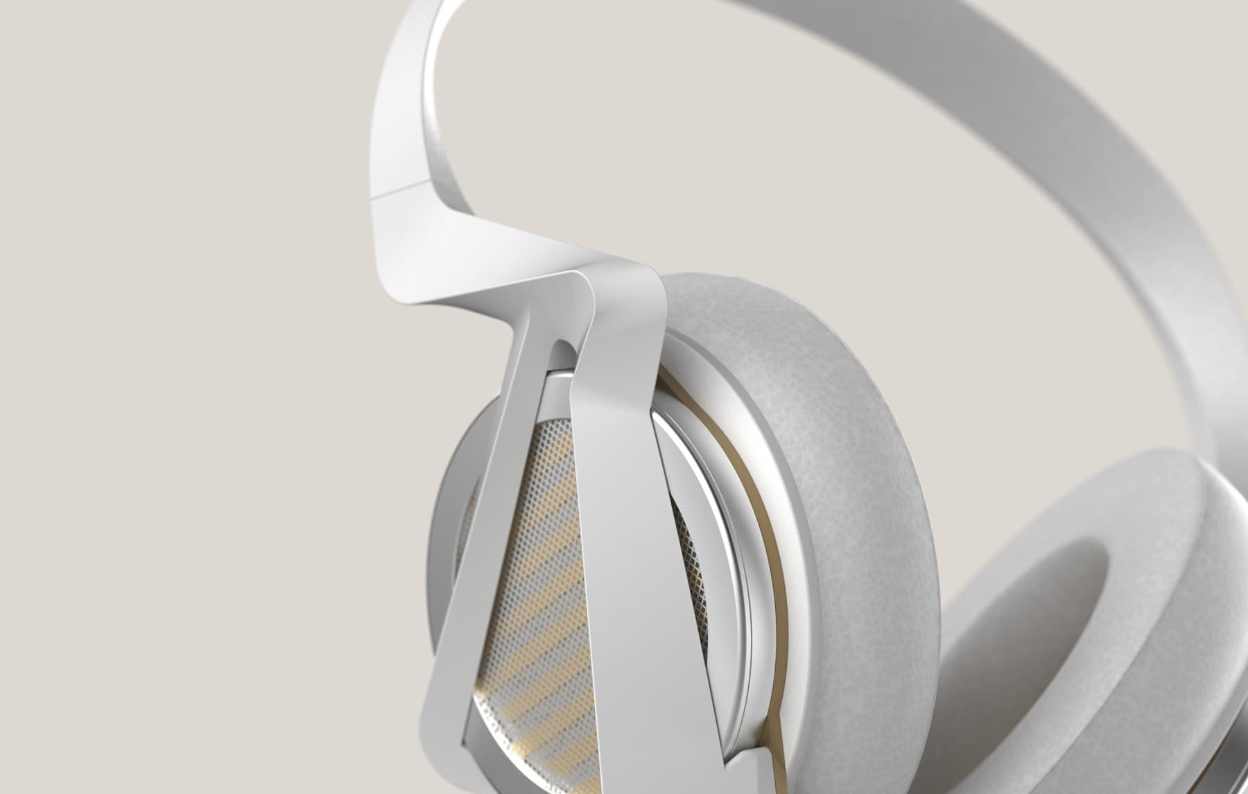Close-up view of where the left arms meet the frame. This segment is filled with extreme curves and morphing edges.